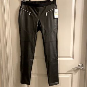 Michael Kor’s black faux leather pants